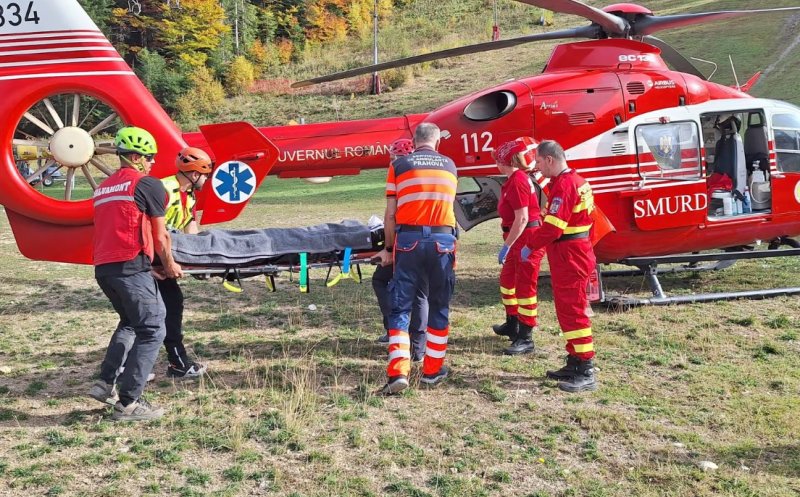 Adolescent grav rănit pe un traseu de mountain-bike. A fost solicitat elicopterul SMURD