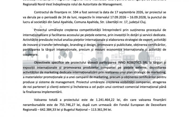 Comunicat de presă