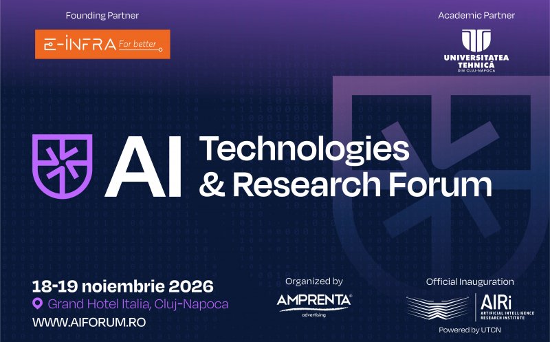 Clujul devine punct de întâlnire pentru experții în inteligență artificială. Când are loc AI Technologies & Research Forum 2026