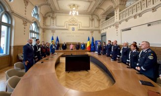 Conducerea Prefecturii Cluj, la ceremonia de predare-primire a mandatului de ministru al Afacerilor Interne, prin videoconferință