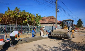 Cum arată șantierul de pe strada Petru Maior din Turda. Lucrările intră într-o nouă etapă