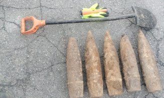 Proiectile explozive din al Doilea Război Mondial, descoperite în Cluj / NU atingeți muniția cu mâna sau cu alte obiecte, NU loviți și NU mișcați muni