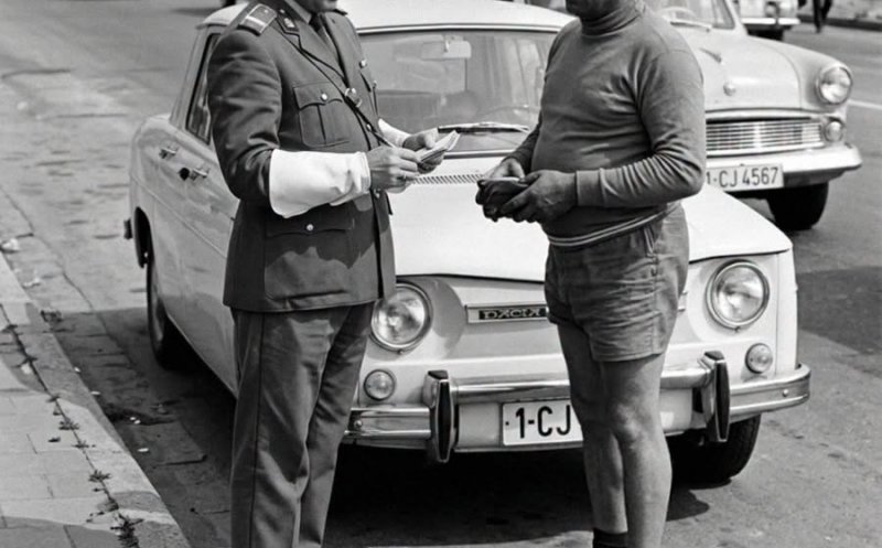 Control rutier pe străzile Clujului, anul 1973