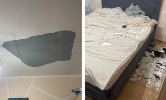 Tencuiala tavanului a căzut peste un copil de 6 ani, într-un bloc ANL din Dej. Problemele continuă la doi ani de la inaugurare